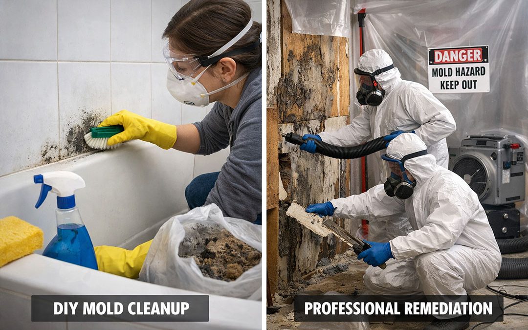 Do I need to remove or clean the mold myself, or hire specialists?